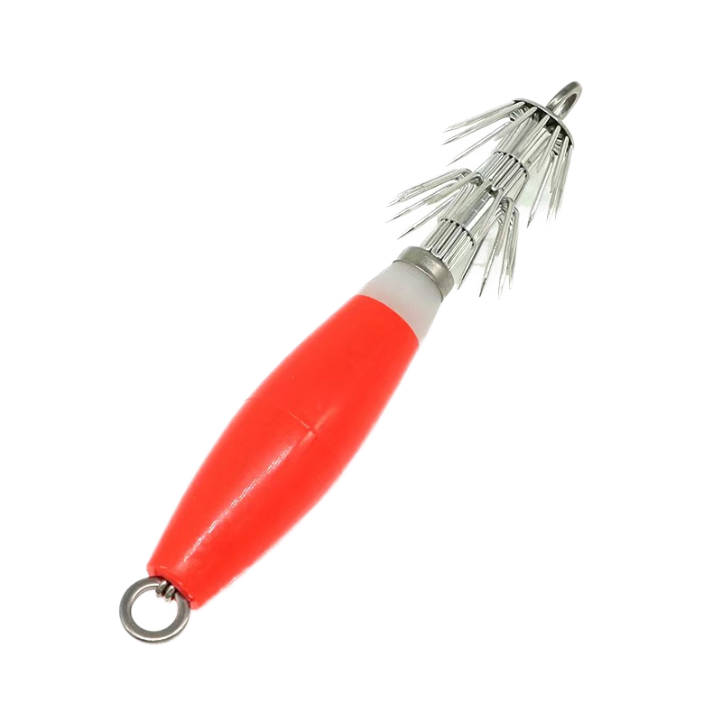 10cm 15g Glow-in-The-Dark Double Wire Metal Octopus Squid Jig Hook Luminous Swim Bait for Saltwater Fish – Wood Shrimp – view 2