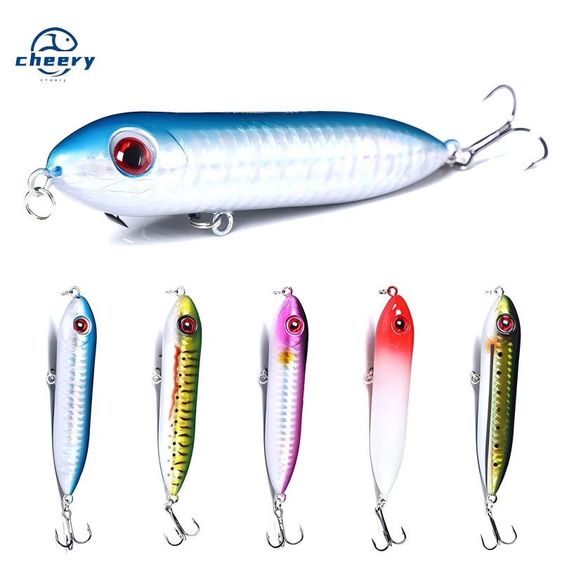 CHEERY Wholesale for Hengjia PE030 10cm 12g ABS Artificial Hard Baits Pencil Fishing Lures for Ocean Boat & Ice Fishing – Pencil – view 1