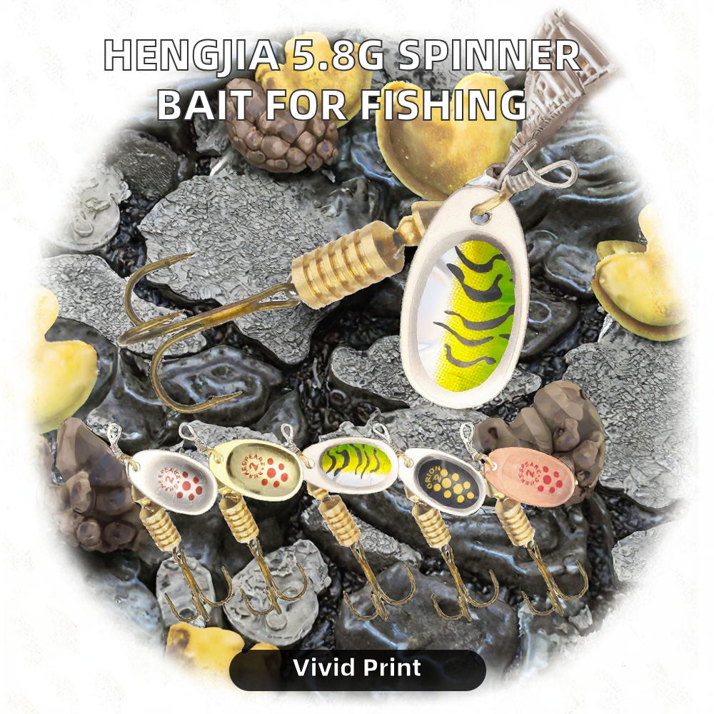 For Freshwater 5.8g 67mm Spinner Bait Printed Metal Lure for Ocean Boat Fishing River Lake Stream – Metal Lure – view 2