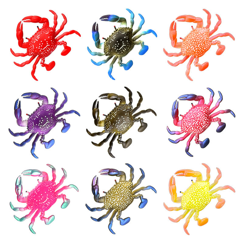 CHEERY 8cm 10g Artificial Crab Bait Lifelike Soft Sea TPR Fishing Lure Sharp Bass Target Species Pesca Isca Tool Grouper – Soft Lure – view 5