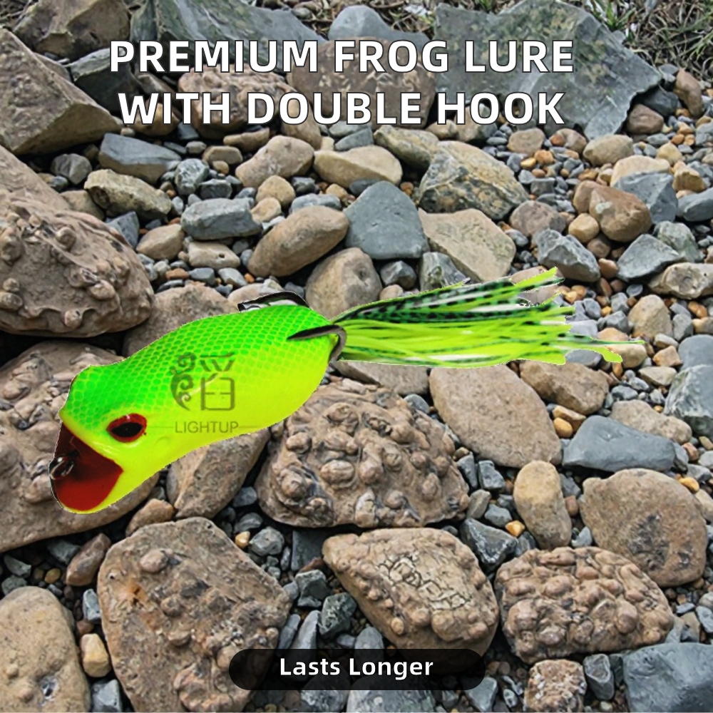 High Quality Bass Snakehead Frog Fishing Lure Artificial Soft Bait Hollow Body River & Lake with Double Hook – Popper – view 2