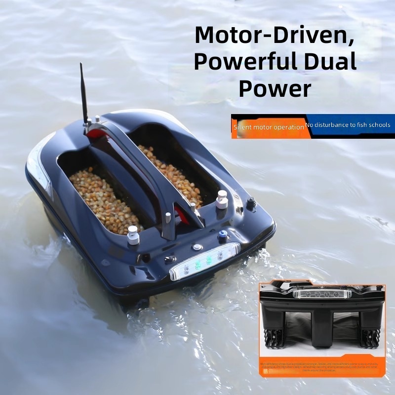 CHEERY Years High-end Fei Lang Four-in-one Remote Control European Carp Fishing Bait Boat GPS 5KG Load Capacity Black – Fishing Accessory – view 4