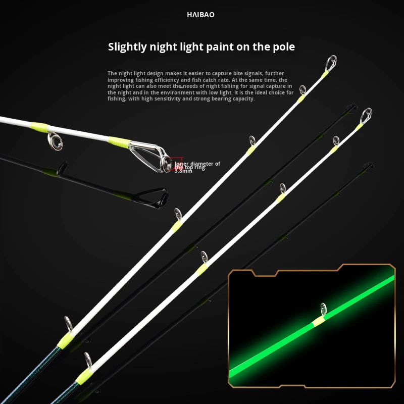 Inshore Small Boat Lightweight Sea Raft Fishing Rod 30# 50# 80# Universal 126cm Collapsed Length Eight Claw White Fruit Knife – Fishing Rod – view 2