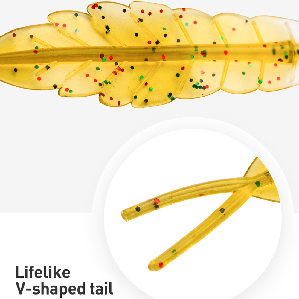 Cheery 5cm/7.5cm Different Colors Mini Plastic Soft Worm Straight Tail Lure Artificial Fishing Soft Bait – Soft Lure – view 4
