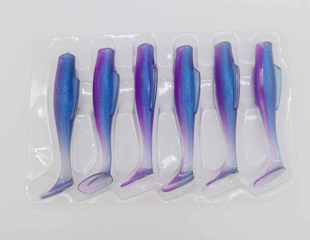 Cheery Wholesale 65mm 2.3g Soft Paddle T Tail Fishing Ripple Shad Lure 6pcs/bag – Worms & Grubs – view 4