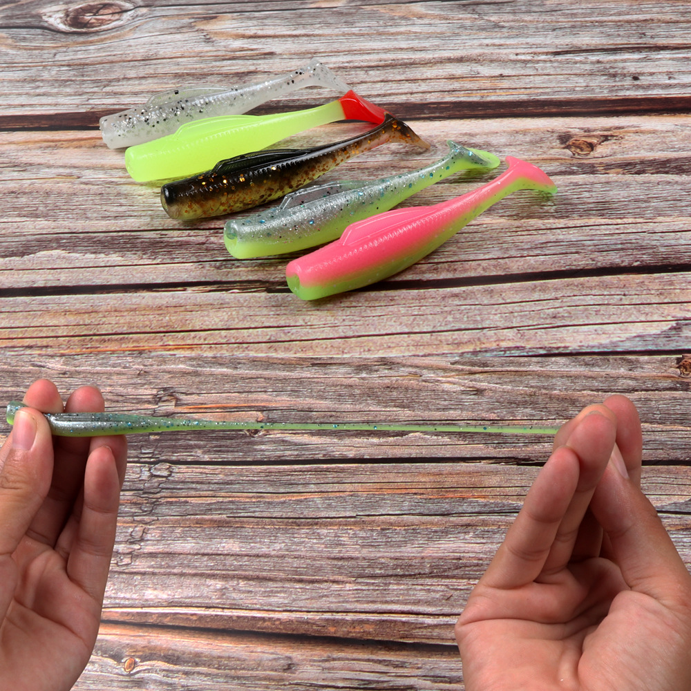 Cheery Wholesale 65mm 2.3g Soft Paddle T Tail Fishing Ripple Shad Lure 6pcs/bag – Worms & Grubs – view 3