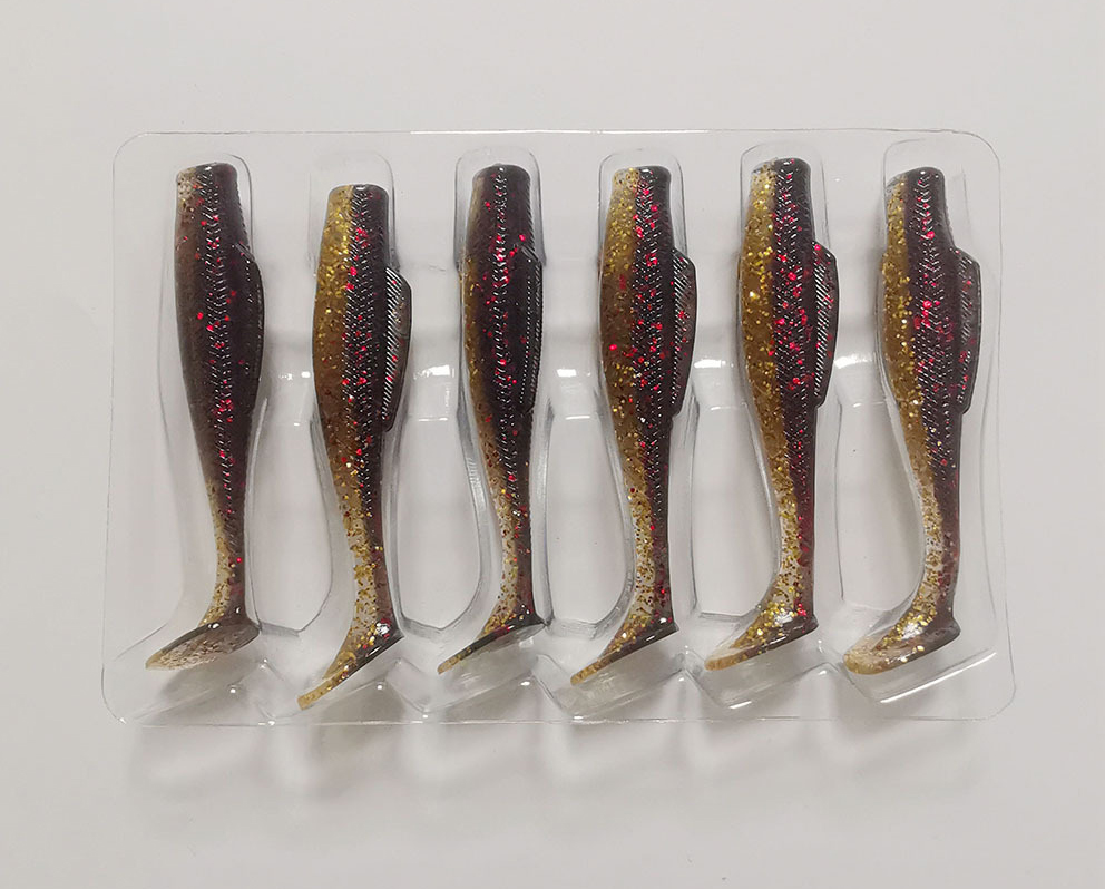 Cheery Wholesale 65mm 2.3g Soft Paddle T Tail Fishing Ripple Shad Lure 6pcs/bag – Worms & Grubs – view 5