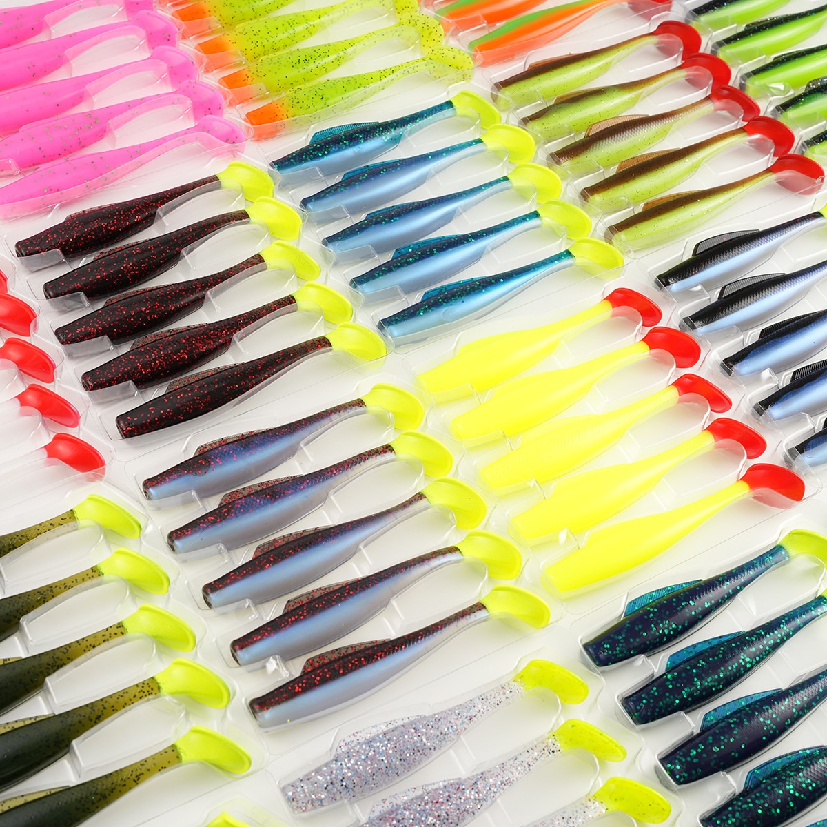 Cheery 5 Piece Pack 12cm 13.4g TPR T Tail Grub Soft Bait for Bass Perch Mandarin Fish – Worms & Grubs – view 5