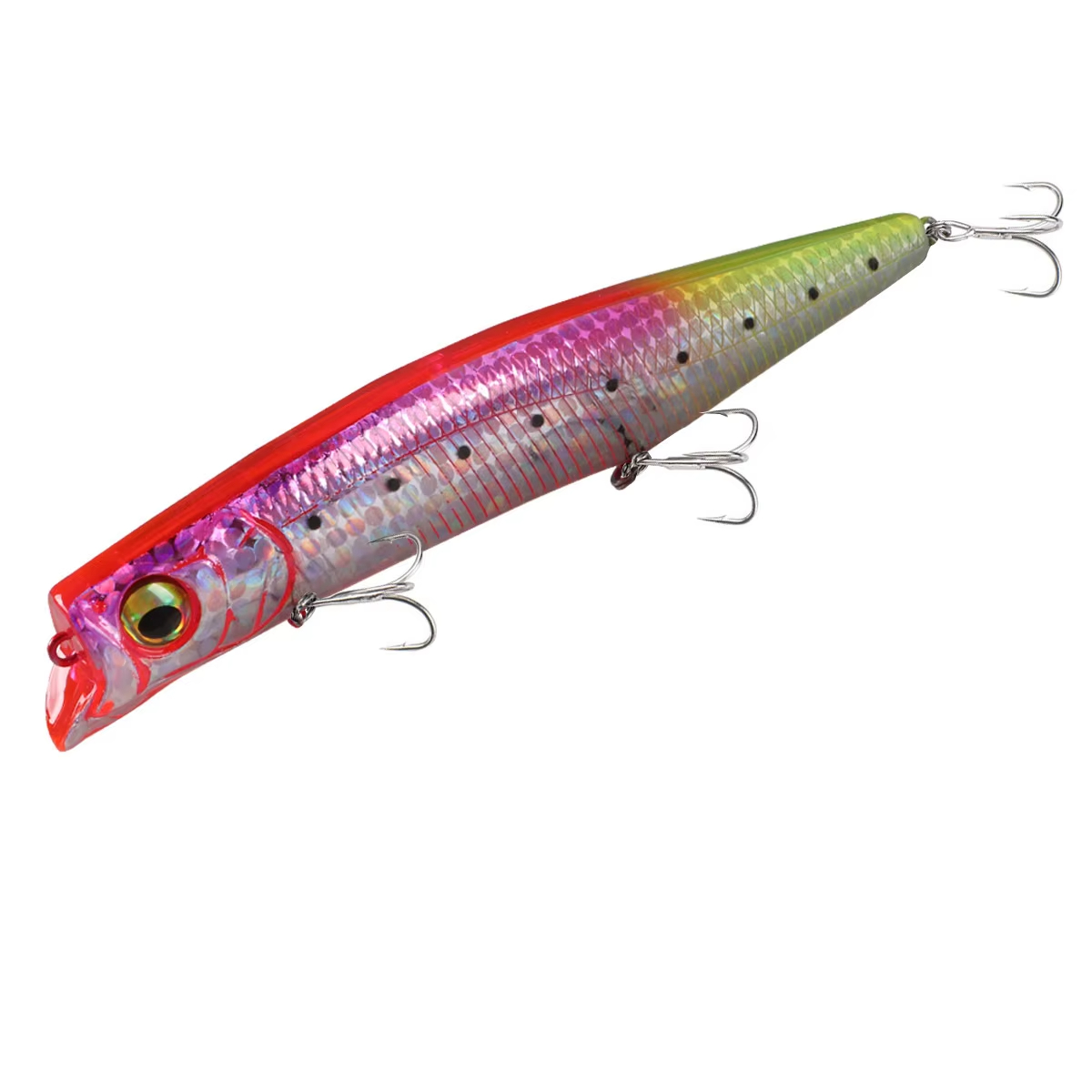 Cheery 12cm 21.7g Deep Diving Floating Hard Fishing Saltwater Abs Minnow Lures Topwater MINNOW for Sea Bass NO LIP Fishing Lure – Popper – view 3