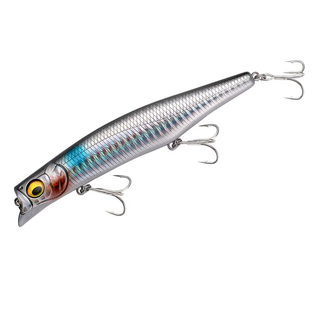 Cheery 12cm 21.7g Deep Diving Floating Hard Fishing Saltwater Abs Minnow Lures Topwater MINNOW for Sea Bass NO LIP Fishing Lure – Popper – view 1