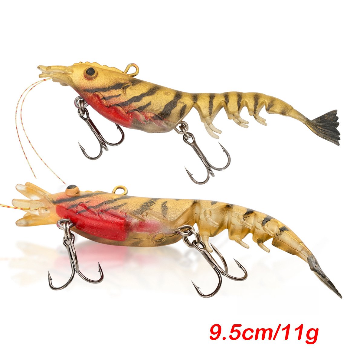Cheery SNEDA Wholesale Multi Section Shrimp Lure 9.5cm/11g Sinking Soft Plastic Shrimp with Jig Head for Bass Saltwater Fishing – Soft Lure – view 3