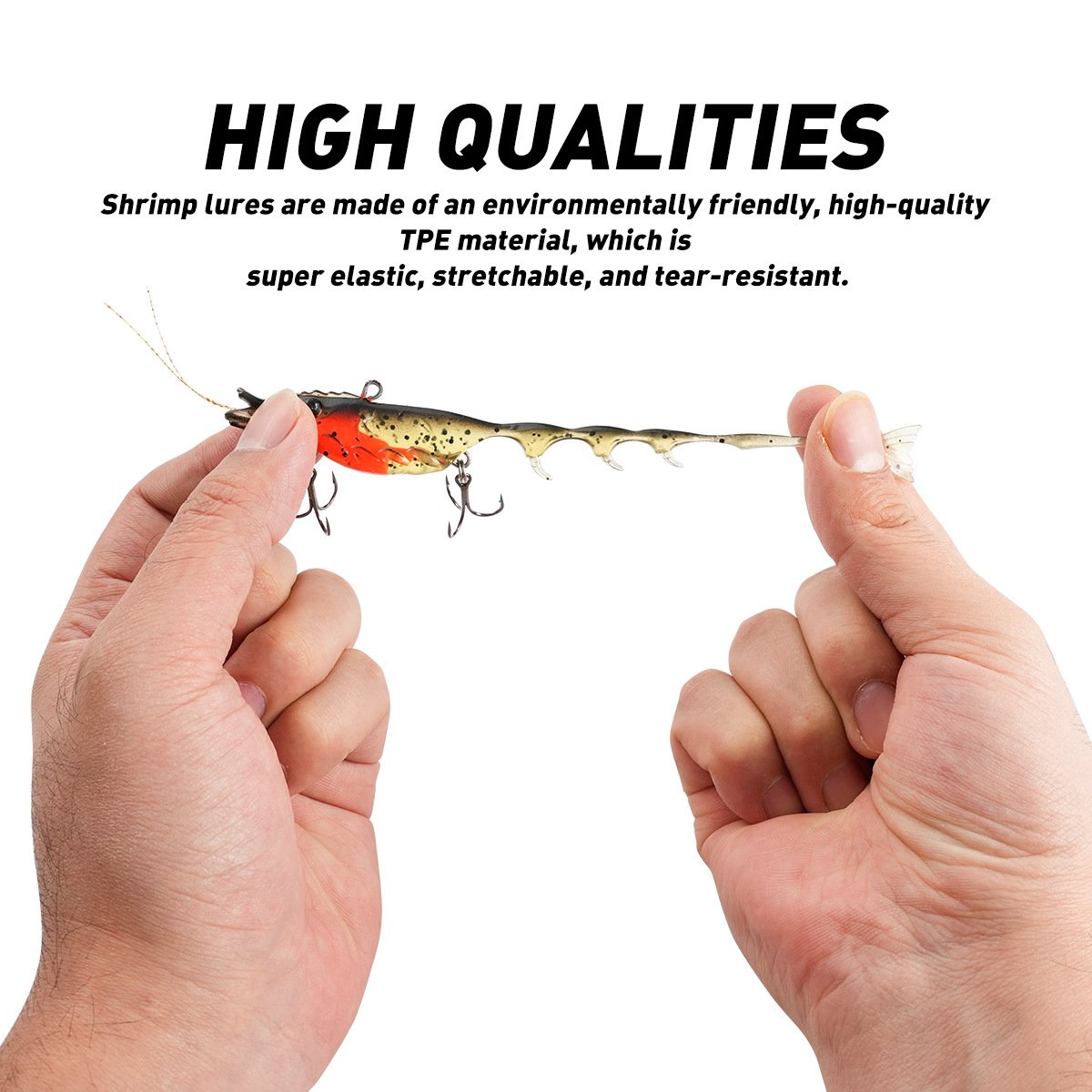 Cheery SNEDA Wholesale Multi Section Shrimp Lure 9.5cm/11g Sinking Soft Plastic Shrimp with Jig Head for Bass Saltwater Fishing – Soft Lure – view 5