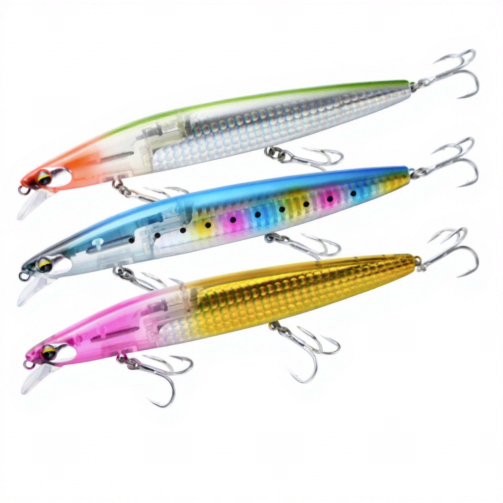 Cheery 14.5cm 27g 10color Floating Minnow Flash Scales Fishing Hard Lure Bait – Pencil – view 1