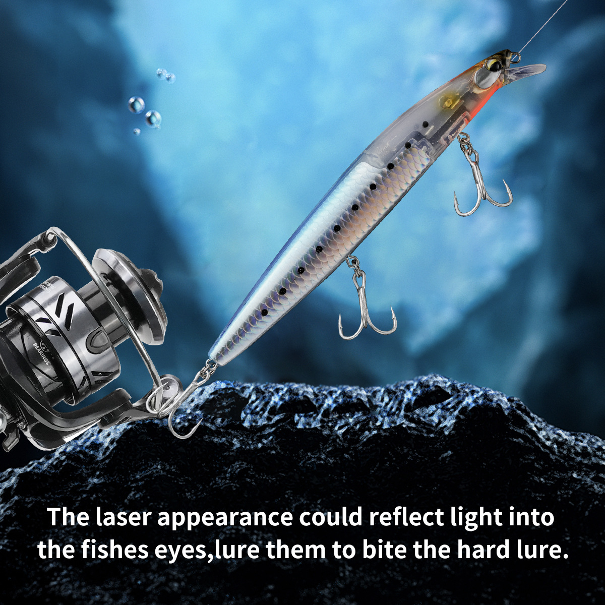 Cheery 14.5cm 27g 10color Floating Minnow Flash Scales Fishing Hard Lure Bait – Pencil – view 5