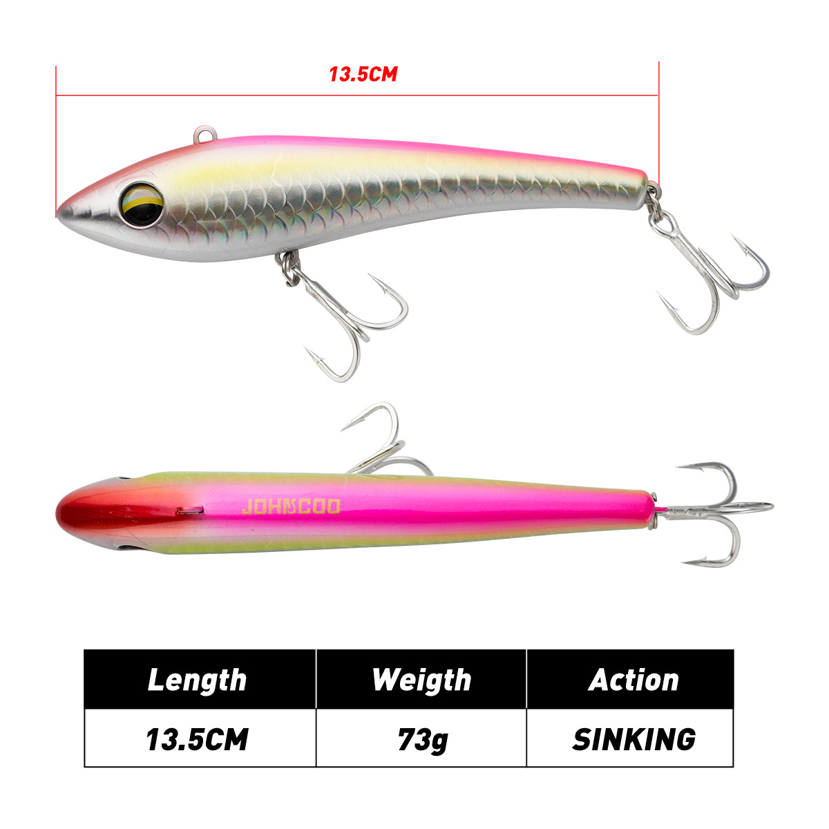 Cheery 13.5cm Sea Fishing Sinking Pencil Lure 73g GT Lures Boat Fishing Bait ABS Hard Blade Vib Bait Vibration Fishing Lures Riv – Pencil – view 2