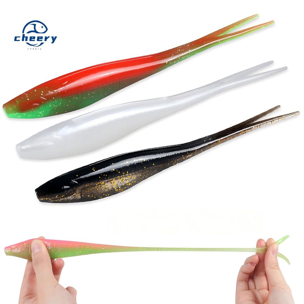 Cheery FUN 3 Pack Stainless Steel Floating Water Soft Bait Luya Bite Resistant Double Color 18mm/18g High Elastic – Worms & Grubs – view 1