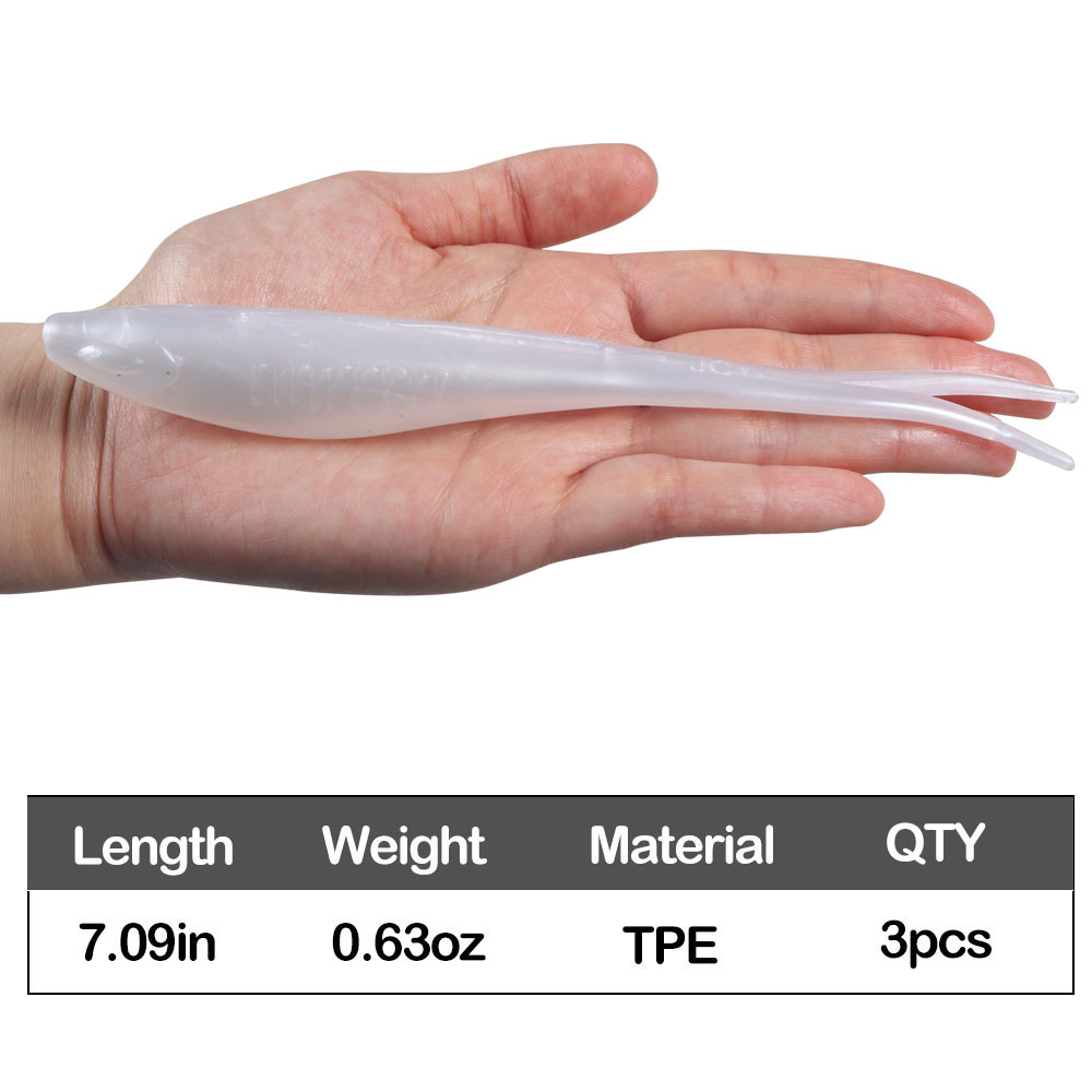 Cheery FUN 3 Pack Stainless Steel Floating Water Soft Bait Luya Bite Resistant Double Color 18mm/18g High Elastic – Worms & Grubs – view 4