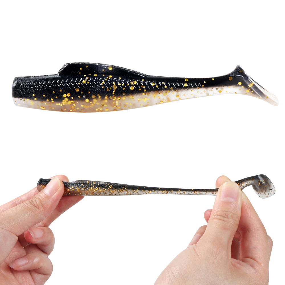 Cheery Wholesale Price 6pcs/Set Soft Artificial Silicone Material 8cm 4.8g Tail Soft Plastics Fishing Lures Jig Soft Baits Baits – Worms & Grubs – view 2