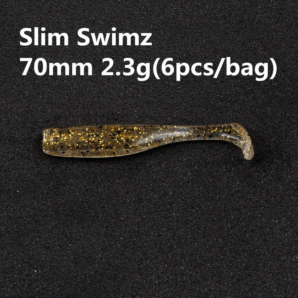 Cheery New Arrival TPR 70mm 2.3g Soft Fishing Paddle Tail Lure Slim Swim Bait T Tail Trout Lure – Worms & Grubs – view 4