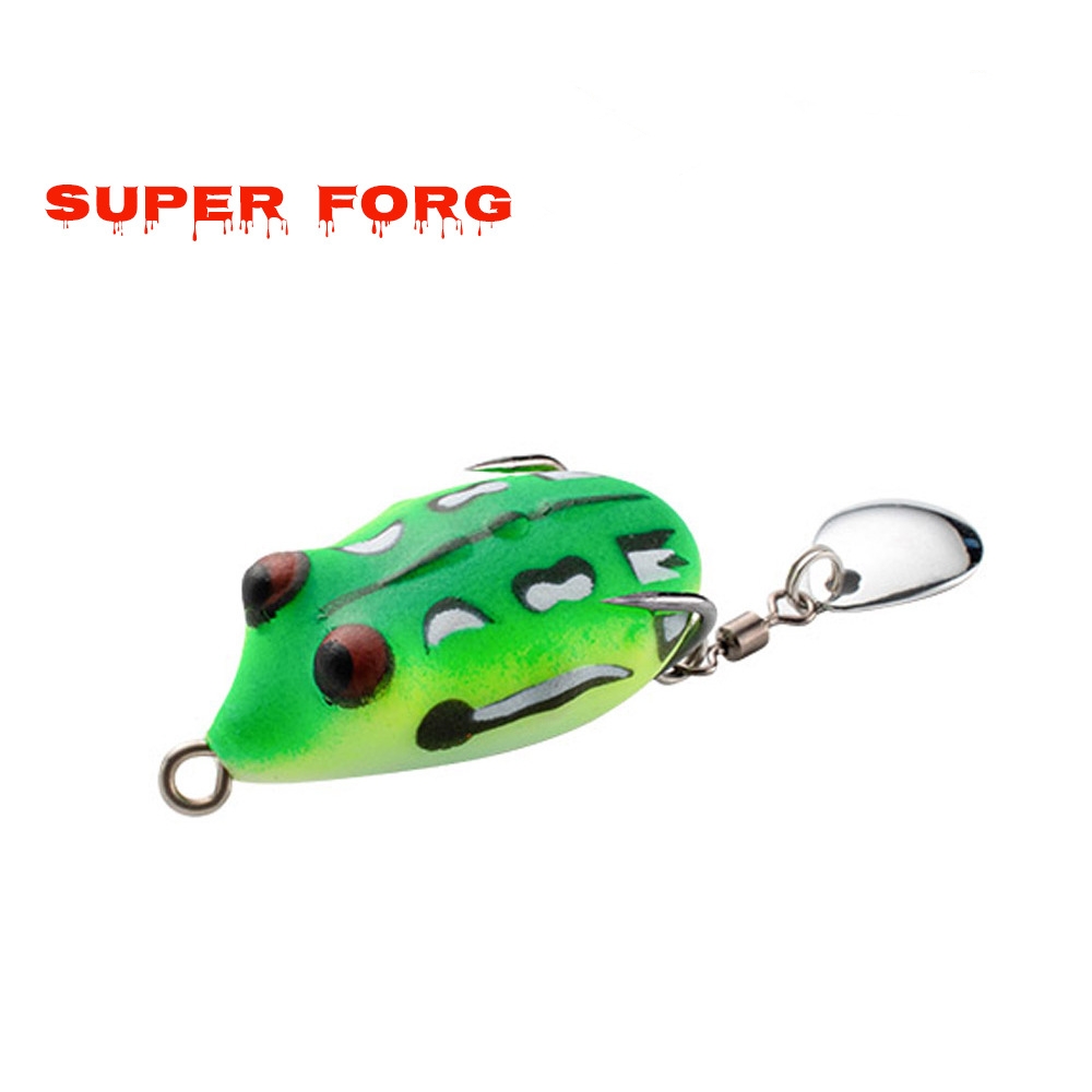 Cheery Wholesale Small Frog Lure 35mm 5.8g 5 Colors With Sequins Rabbit Frog Thai Wind Mini Thunderfrog Double Hook – Frog – view 5
