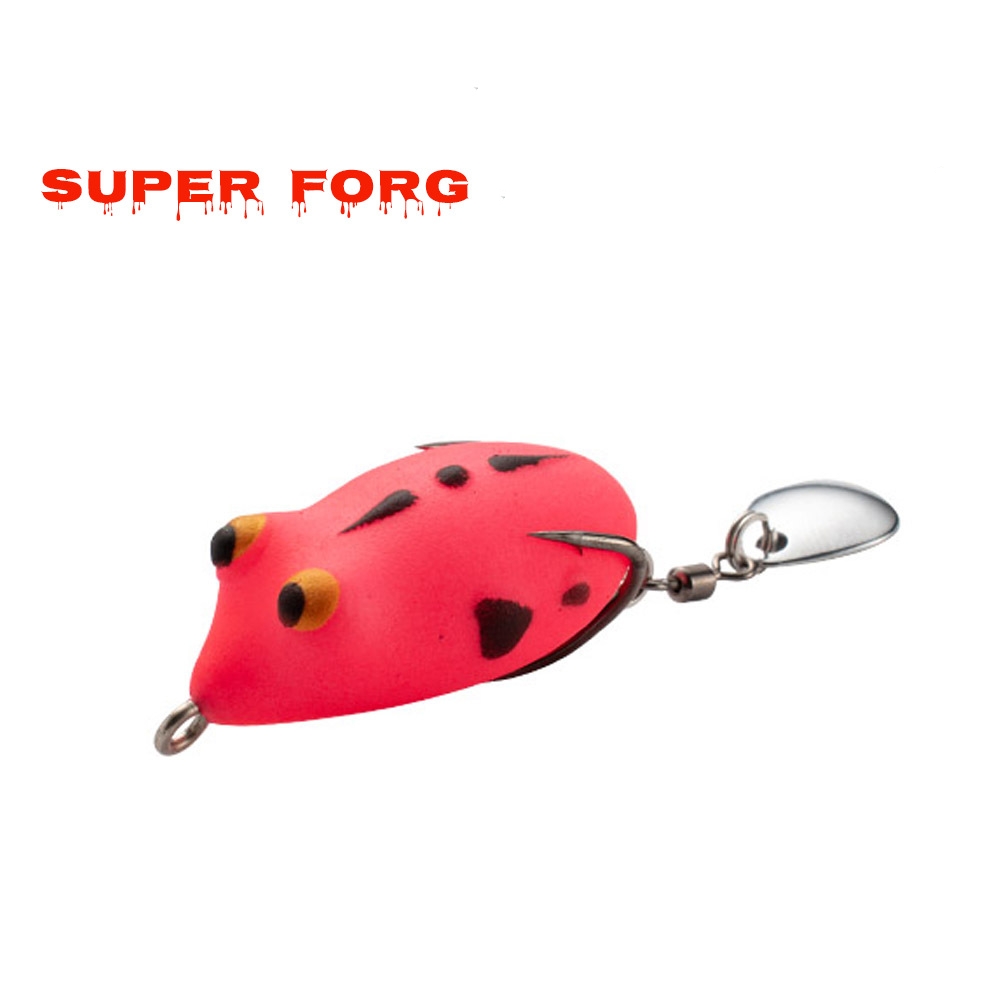 Cheery Wholesale Small Frog Lure 35mm 5.8g 5 Colors With Sequins Rabbit Frog Thai Wind Mini Thunderfrog Double Hook – Frog – view 4