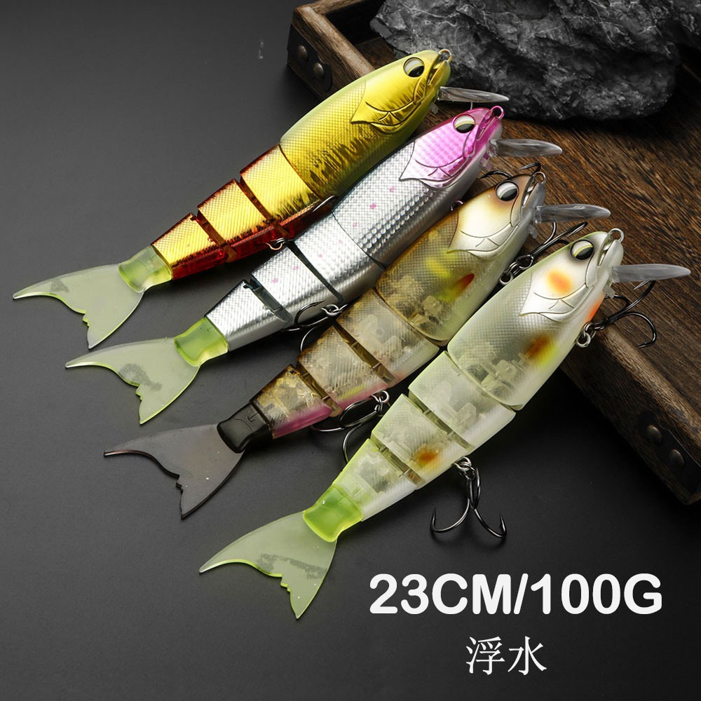 Cheery Hot Sale 10 Colors Swimming Bait 4 Sections Jointed Fishing Lure 23cm 100g High Quality Segmented Swimbait Minnow Hard Lu – Minnow – view 2