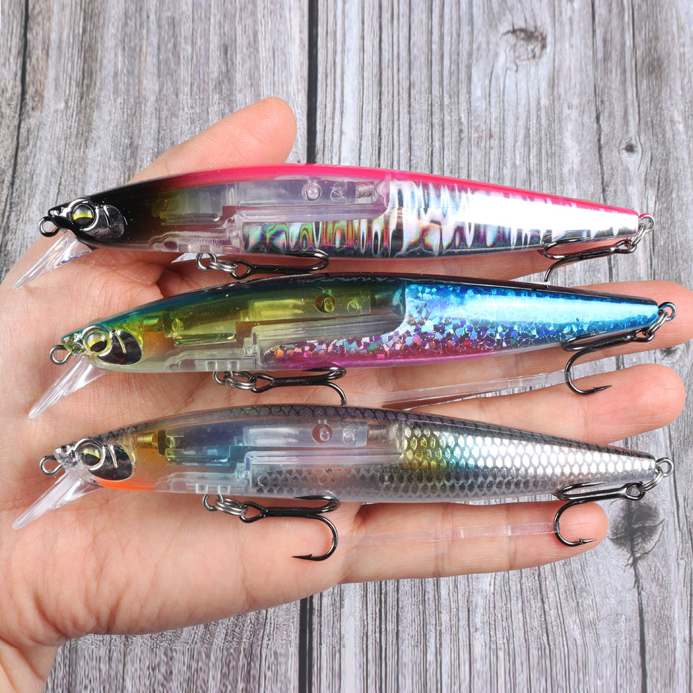 Cheery 13cm/18.5g Floating Water Mino Flash Crazy Scale Upper Water Bionic f Bait Floating Water – Minnow – view 4