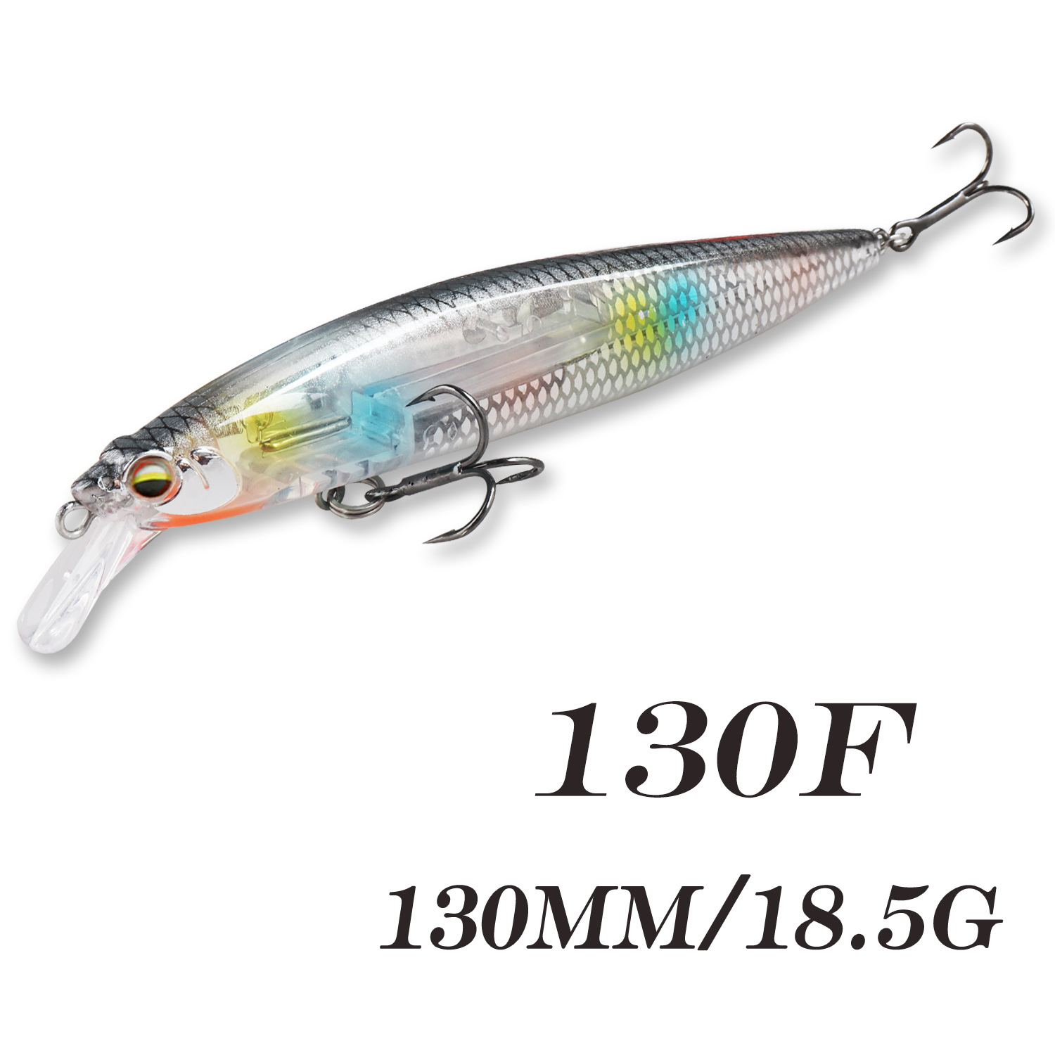 Cheery 13cm/18.5g Floating Water Mino Flash Crazy Scale Upper Water Bionic f Bait Floating Water – Minnow – view 5
