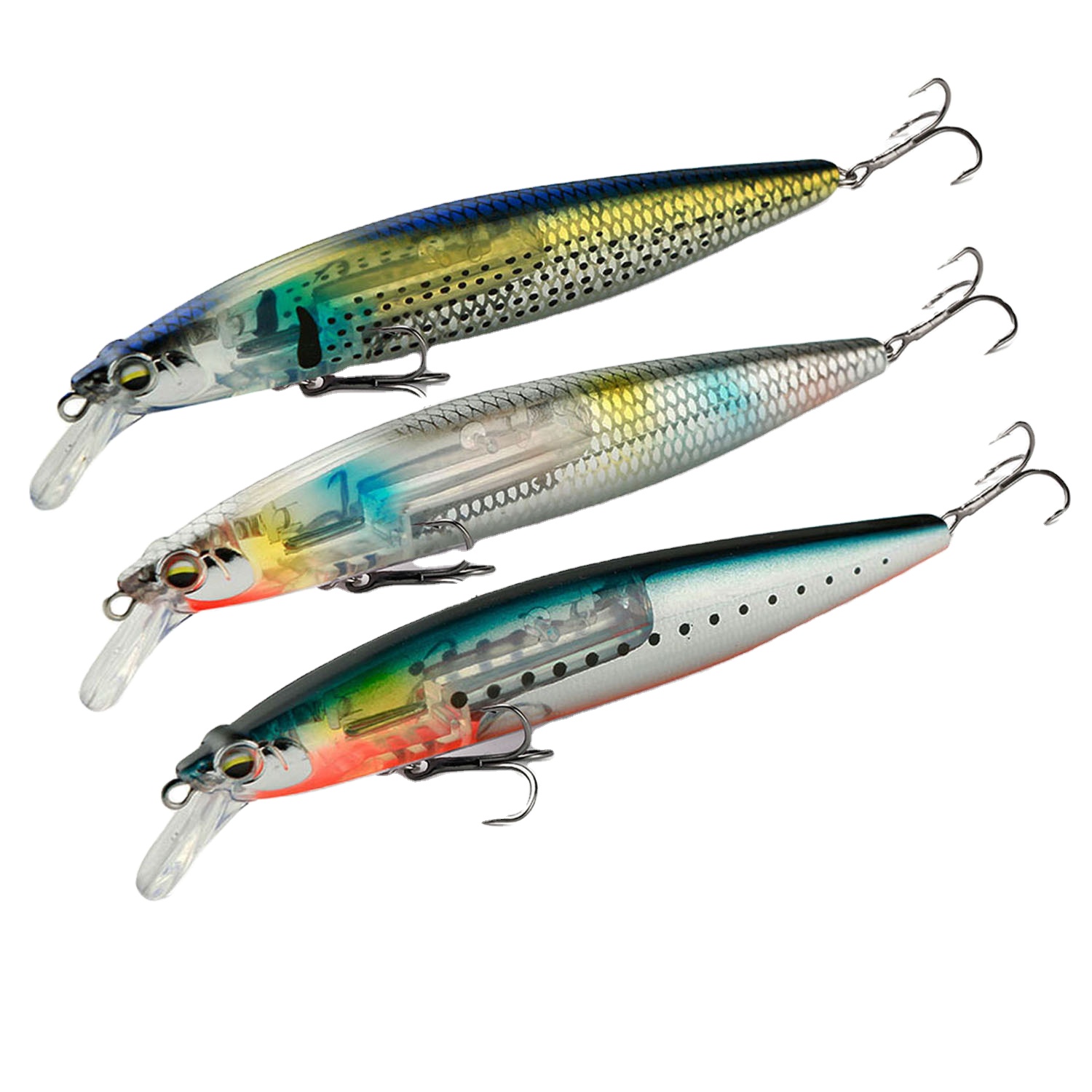 Cheery 13cm/18.5g Floating Water Mino Flash Crazy Scale Upper Water Bionic f Bait Floating Water – Minnow – view 1