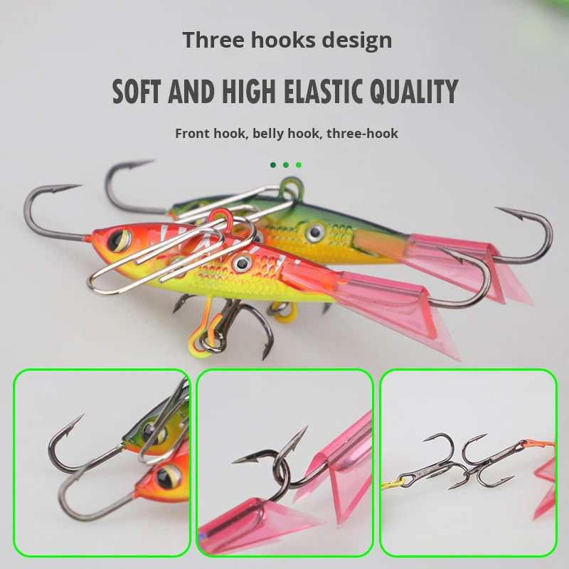 Cheery 10g 16g Metal Vibrating Ice Fishing Winter Bait Balanced Fish Jig Vib Iron Plate Freshwater Casting Trout Lures HJV07 – Metal Lure – view 1