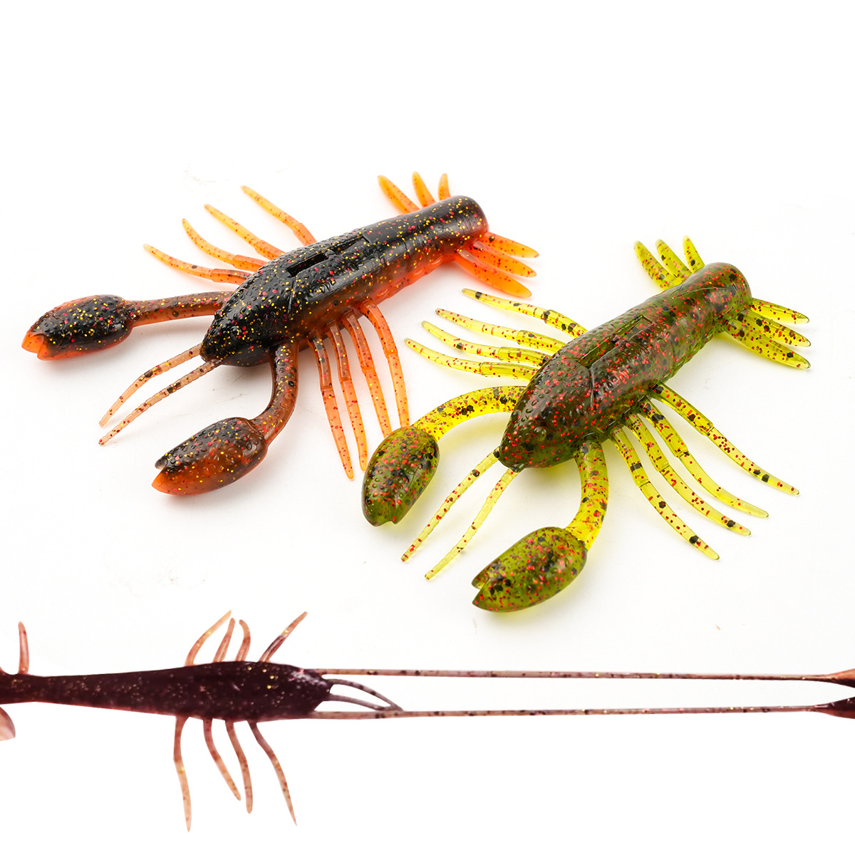 Cheery Stainless Steel Luya Soft Shrimp Floating Swaying 8cm/8.7g Ned Inverted Fishing Bass Artificial Soft Bait 4 Pack Without – Soft Lure – view 5