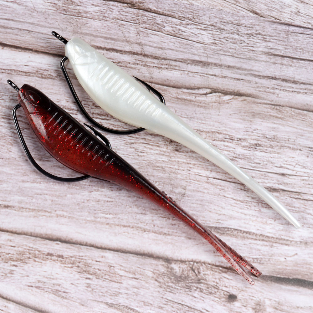 Cheery Guosong Wholesale Fork Tail 12cm 10g Floating Silicone Soft TPR Bait Lure Saltwater Jerk Shad Baits for Pike Fishing – Worms & Grubs – view 4