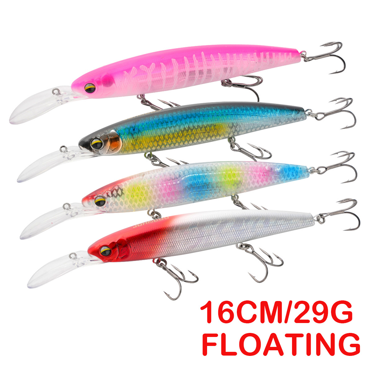 Cheery Lure Bionic Long Tongue Plate Fishing Bait 16cm29g Floating Water Trolling Boat Yellow Tip Cannonball Tuna Carp Marlin Pl – Minnow – view 5