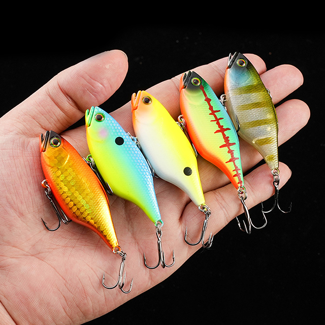 Cheery Vibe Lure Artificial 60mm Lipless Crankbait Sinking Vib Lure Hard Plastic Crank Bait Fishing Lure for Bass Trout – Metal Lure – view 2