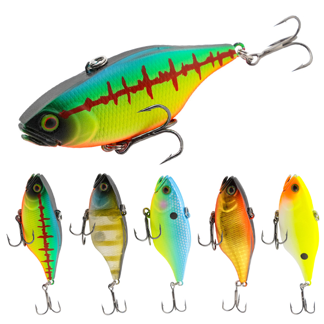 Cheery Vibe Lure Artificial 60mm Lipless Crankbait Sinking Vib Lure Hard Plastic Crank Bait Fishing Lure for Bass Trout – Metal Lure – view 4