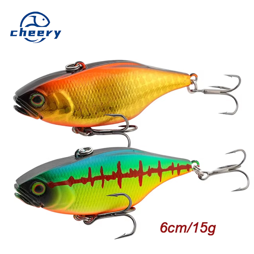 Cheery Vibe Lure Artificial 60mm Lipless Crankbait Sinking Vib Lure Hard Plastic Crank Bait Fishing Lure for Bass Trout – Metal Lure – view 1