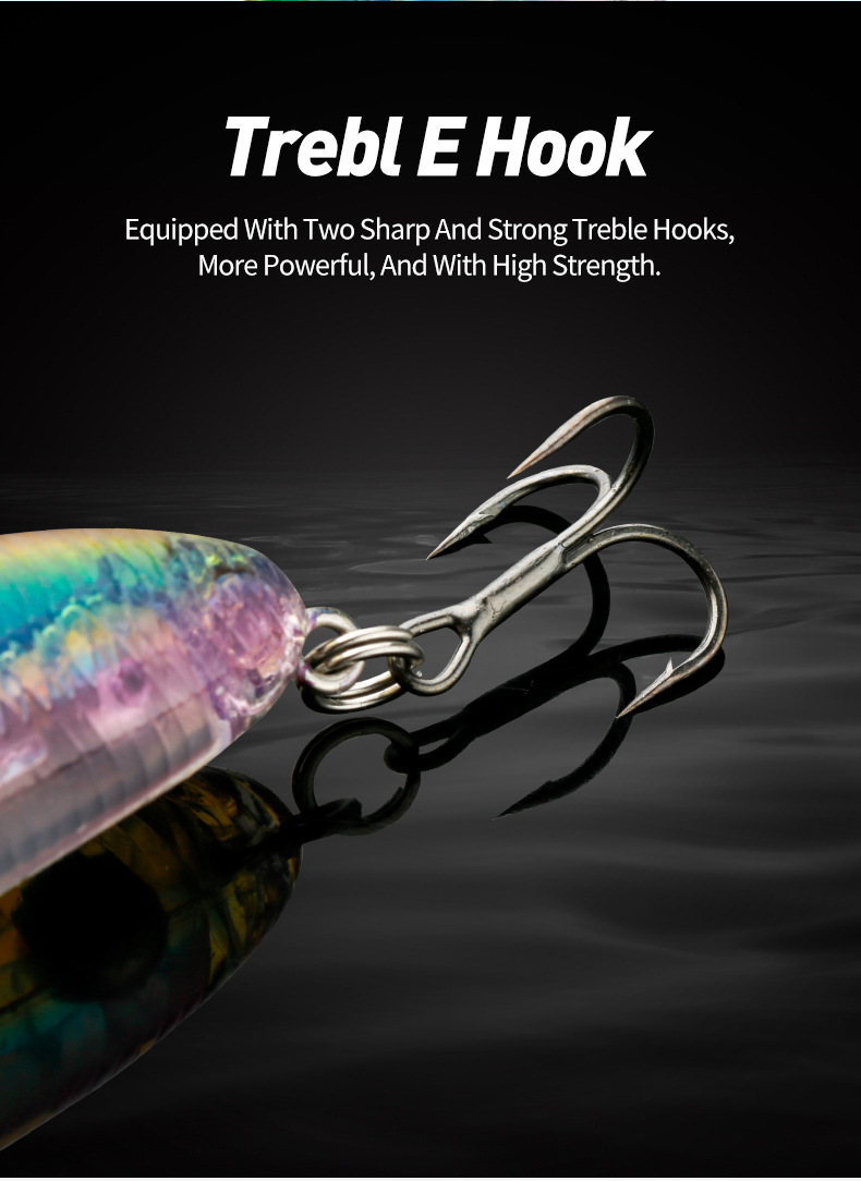 Cheery 8 Colors Still Water Fishing Walk the Dog Fishing Lure Floating Action Pencil Lure 125mm 17.5g Hard Lure for Bass Trout – Popper – view 2