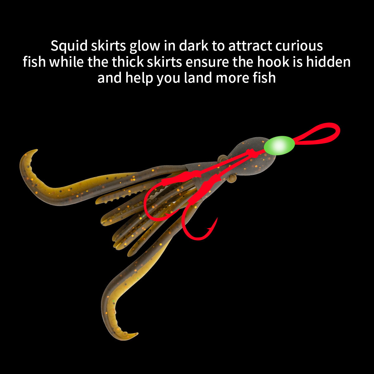Cheery High Quality 4.9g Artificial Squid Jig 5 Colors Luminous 95mm Soft Fishing Lure TPR Material Squid Soft Lure for Shore Fi – Soft Lure – view 3