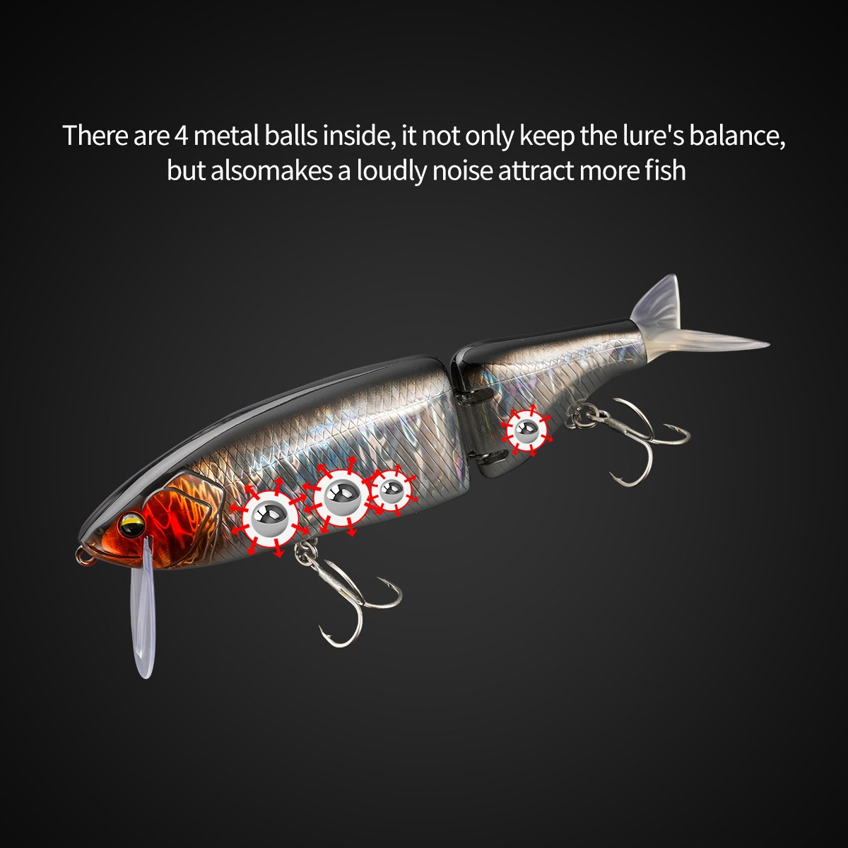 Cheery Wholesale 14cm 50g 2 Segment Hard Baits Wobblers Fishing Lure Multi Jointed Swim Baits Floating Minnow Lure Artificial Ha – Swimbait – view 4