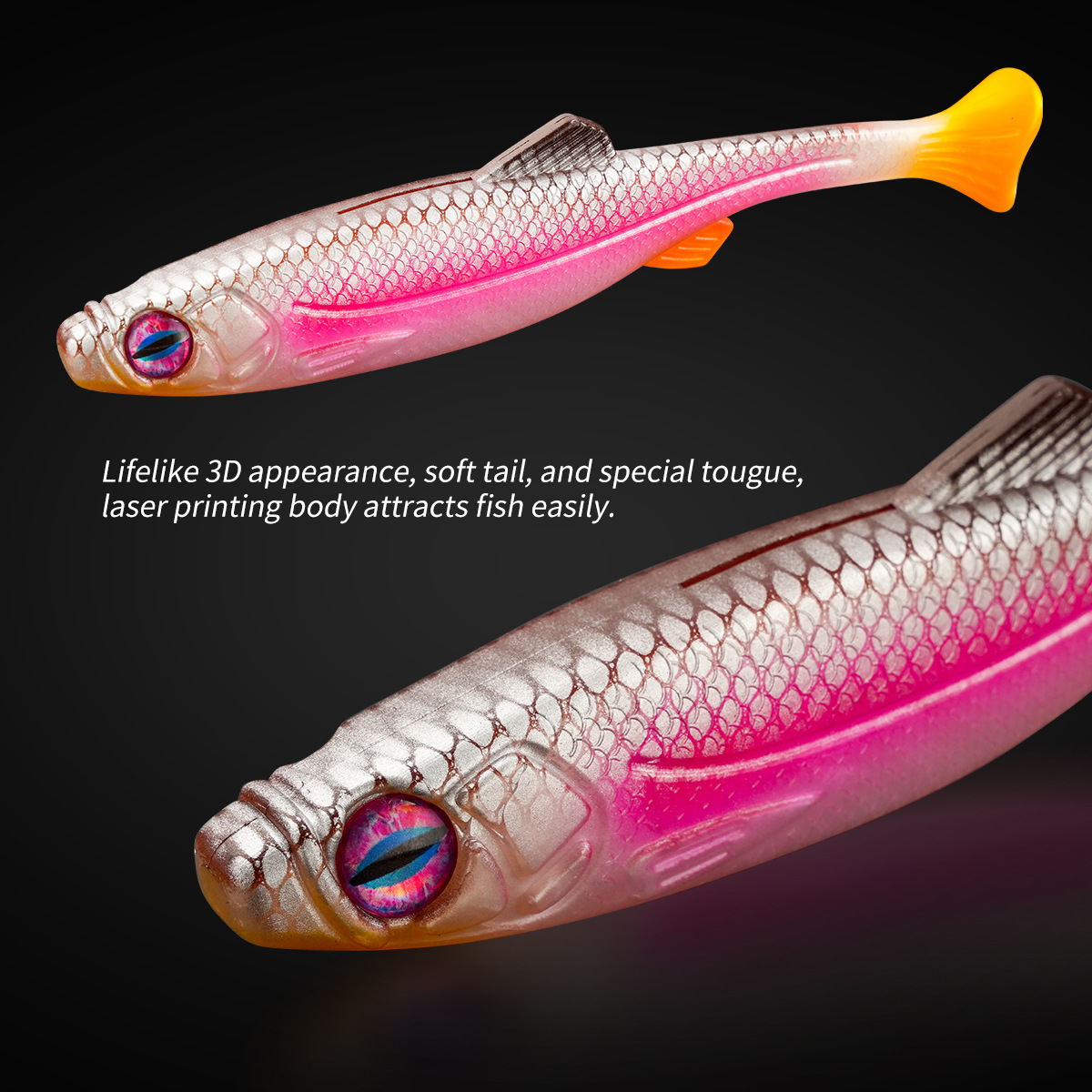 Cheery 19cm 63g 10color Large Size T-tail Soft Bait for Pike Grouper Giant Grouper and Black Bass PVC Fishing Soft Lure – Worms & Grubs – view 4