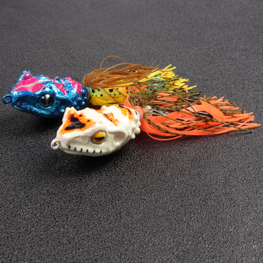 Cheery TEUKIM 5cm 11g Hard Body Floating Frog with Hooks Artificial Fishing Lure for Bass Pesca Snakehead Lures – Frog – view 3