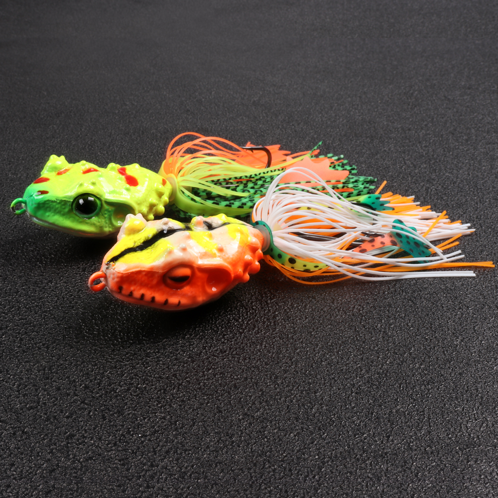Cheery TEUKIM 5cm 11g Hard Body Floating Frog with Hooks Artificial Fishing Lure for Bass Pesca Snakehead Lures – Frog – view 1
