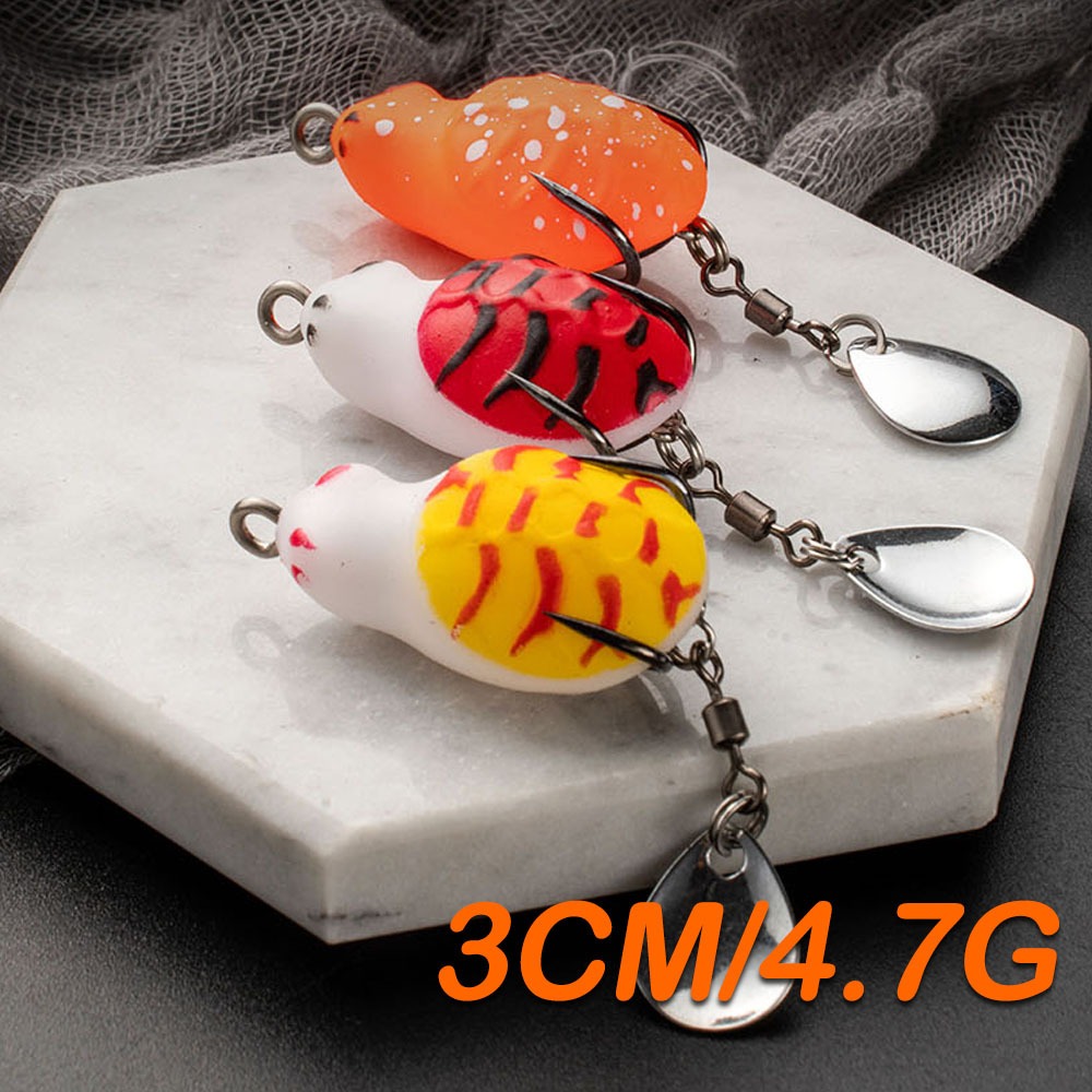 Cheery Wholesale Thai Frog Bait Mini 3cm 4.7g High Bionic Soft Bait Frog Fishing Lure Double Hook Floating Lures Fishing Lure – Frog – view 2
