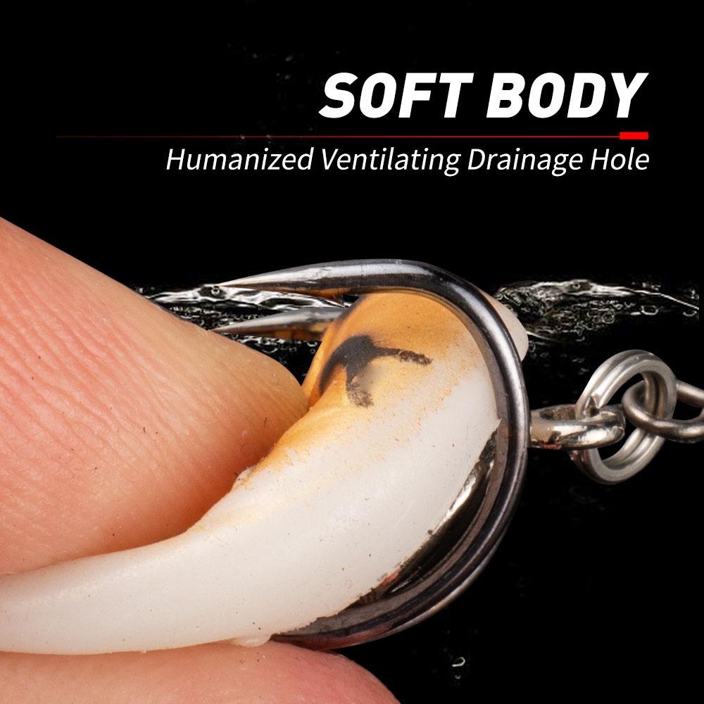 Cheery Wholesale Thai Frog Bait Mini 3cm 4.7g High Bionic Soft Bait Frog Fishing Lure Double Hook Floating Lures Fishing Lure – Frog – view 5