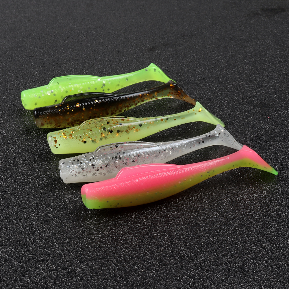 Cheery WholesaleTDR 6pcs/lot Soft Grubs 6cm 2.3g T Tail Lure Soft Lure Swim Bait Fishing Lures Trout Silicone Artificial Plastic – Worms & Grubs – view 4