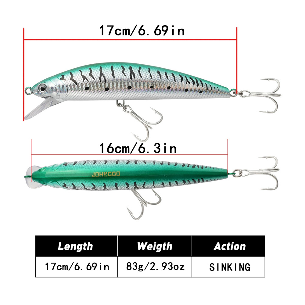 Cheery Mino False Bait 83g 17cm Swimming Style Simulation Anti Collision and Bite Resistant Design for Sea Fishing Freshwater – Pencil – view 2