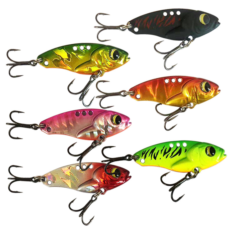 CHEERY 5g-10g Lead-Coated Copper Artificial Hard Bait Vibration Trembling Jack Vib Sequin Lure Hooks Fishing for Mandarin Fish – Hard Lure – view 2