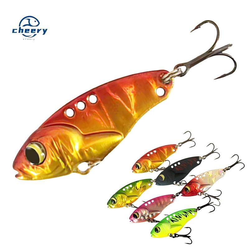CHEERY 5g-10g Lead-Coated Copper Artificial Hard Bait Vibration Trembling Jack Vib Sequin Lure Hooks Fishing for Mandarin Fish – Hard Lure – view 1
