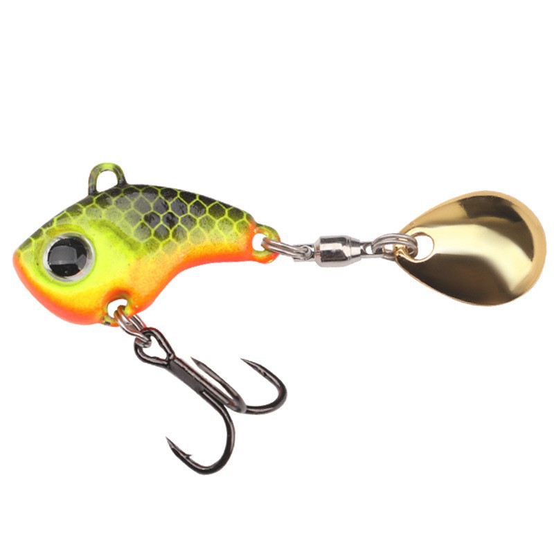 New Luya Bait Fast Spinning Small Whirlwind Vibration VIB Iron Plate Metal Sequin Sea Fishing Fresh Water Printed Artificial – Hard Lure – view 1