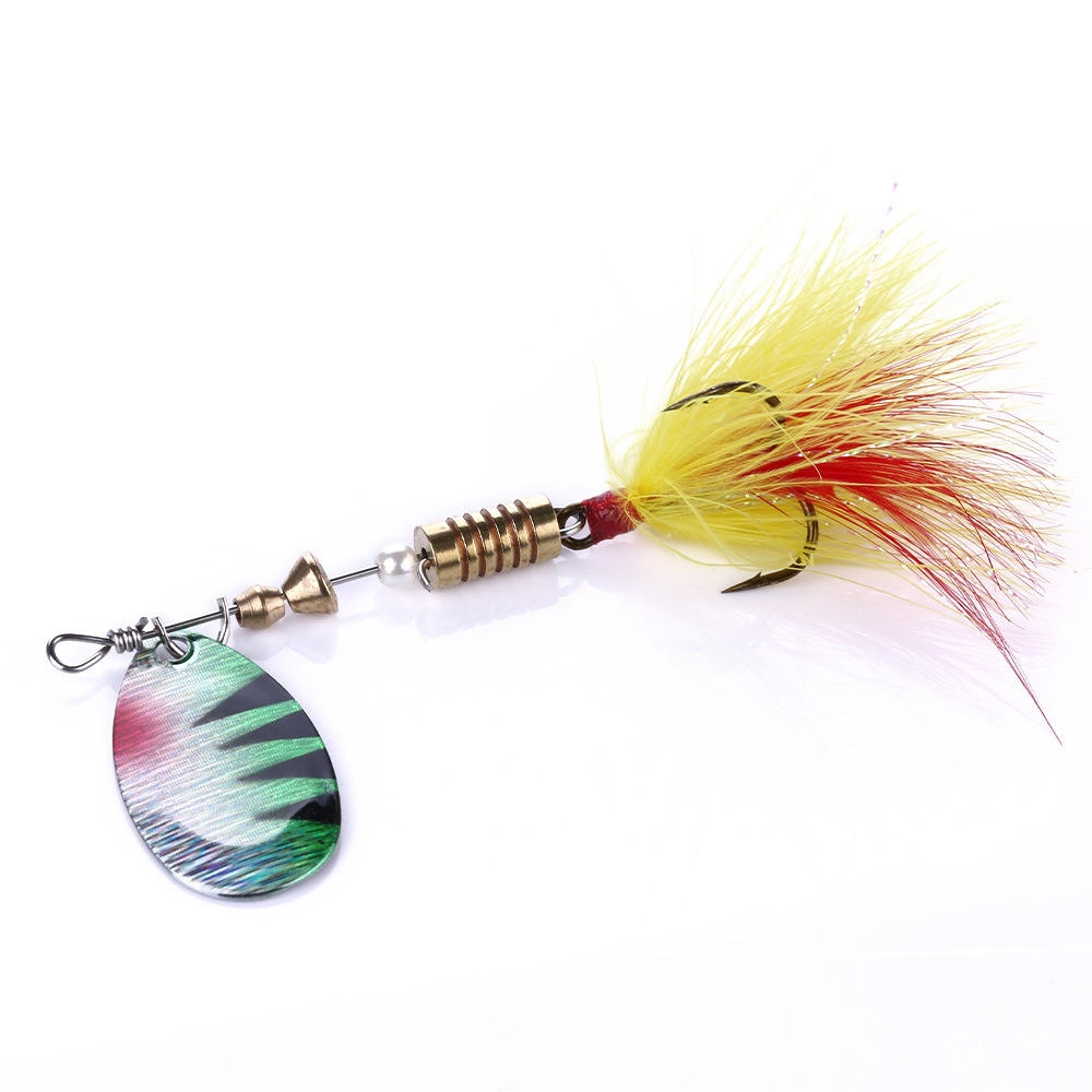 CHEERY Wholesale 70mm Metal Spoon Spinner Bait 5.5g Ocean Boat Fishing Lure with Feather Hook for River Lake and Stream – Spoon & Spinner – view 5